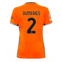 Camisa de time de futebol Inter Milan Denzel Dumfries #2 Replicas 3º Equipamento Feminina 2023-24 Manga Curta